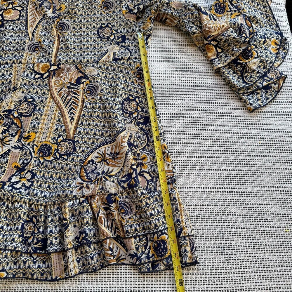 BUCKET LIST Floral Print Ruffle Sleeves Mini Dress with Ruffle Hem size small - Picture 12 of 12